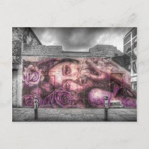Het Meisje van Graffiti, Shoreditch Londen Briefkaart
