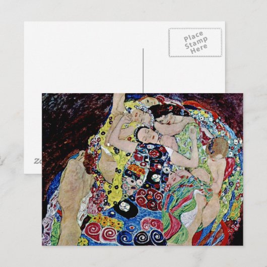 Het meisje van Gustav Klimt, art nouveau, art deco Briefkaart (Voorkant / Achterkant)