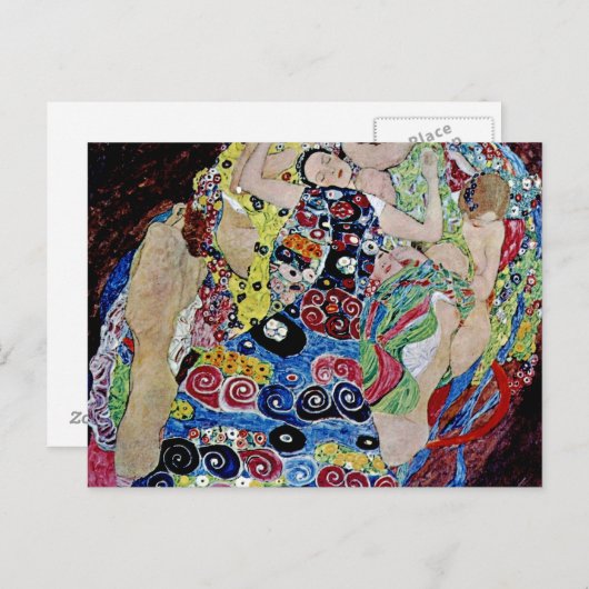 Het meisje van Gustav Klimt, art nouveau, art deco Briefkaart (Voorkant / Achterkant)