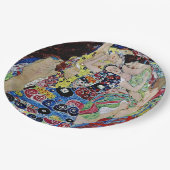 Het meisje van Gustav Klimt, art nouveau, art deco Papieren Bordje (Gekanteld)