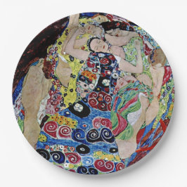 Het meisje van Gustav Klimt, art nouveau, art deco Papieren Bordje