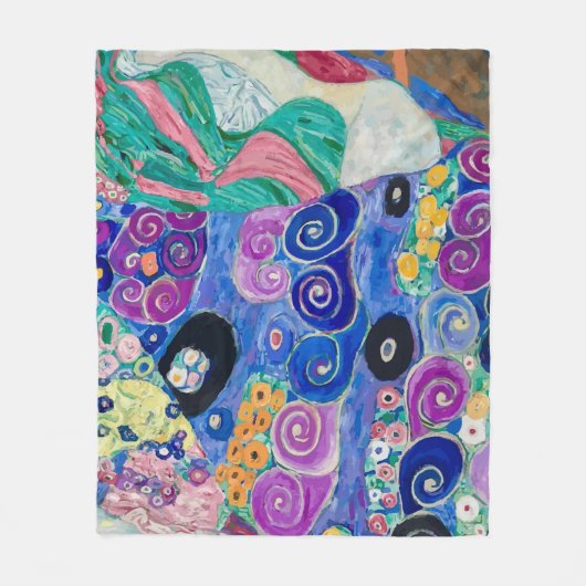 Het meisje van Gustav Klimt Fleece Deken (Voorkant)