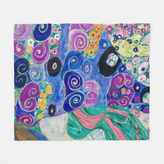 Het meisje van Gustav Klimt Fleece Deken (Voorkant (Horizontaal))