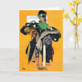 Het Meisje van Hatcheck Kaart (Gele Bloem)