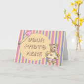 Het Meisje van het baby draagt Kaart (Gele Bloem)