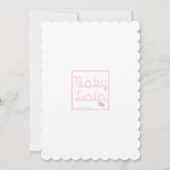 Het meisje van het baby met slab, de Uitnodiging (Achterkant)