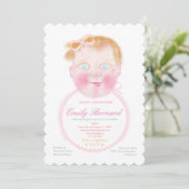 Het meisje van het baby met slab, de Uitnodiging (Staand voorkant)