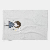 Het Meisje van het Cijfer van de kruis met Citaat Theedoek (Horizontaal)