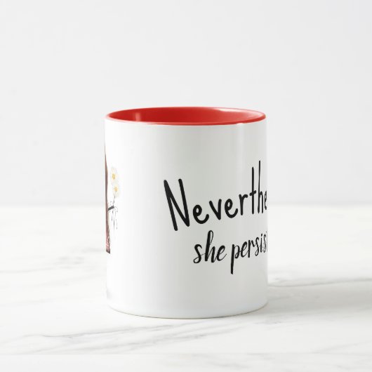 Het Meisje van het Cijfer van de kruis met Daisies Mok (Midden)