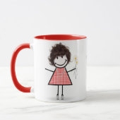 Het Meisje van het Cijfer van de kruis met Daisies Mok (Links)