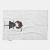 Het Meisje van het Cijfer van de kruis met Daisies Theedoek (Horizontaal)