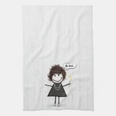 Het Meisje van het Cijfer van de kruis met Daisies Theedoek (Verticaal)