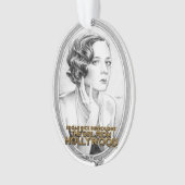 Het meisje van Hollywood-kerstboomversiering Ornament (voorkant)