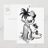 Het Meisje van Hula Briefkaart (Voorkant / Achterkant)