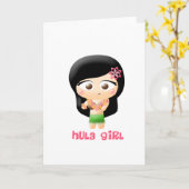 Het Meisje van Hula Kaart (Gele Bloem)