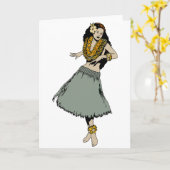 Het Meisje van Hula Kaart (Gele Bloem)