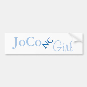 Het Meisje van JoCo NC op wit Bumpersticker