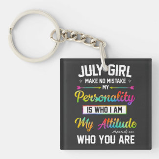 Het meisje van juli maakt geen fouten sleutelhanger