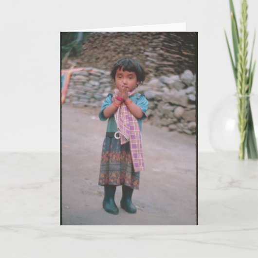 Het Meisje van Namaste Kaart (Voorkant)