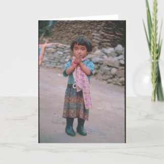 Het Meisje van Namaste Kaart