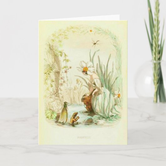 Het Meisje van narcissen Kaart (Voorkant)