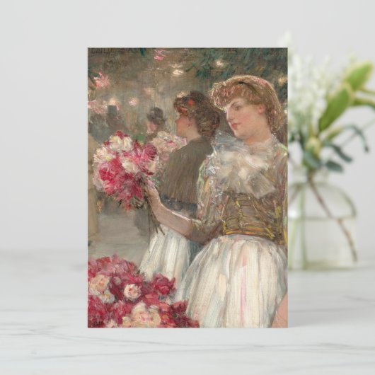 Het meisje van Peony | Childe Hassam (Staand voorkant)