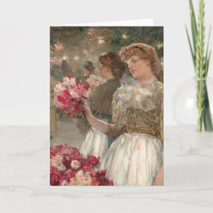 Het meisje van Peony   Childe Hassam Kaart