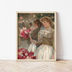 Het meisje van Peony   Childe Hassam Poster