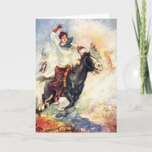 Het Meisje van Puncher van de koe Kaart