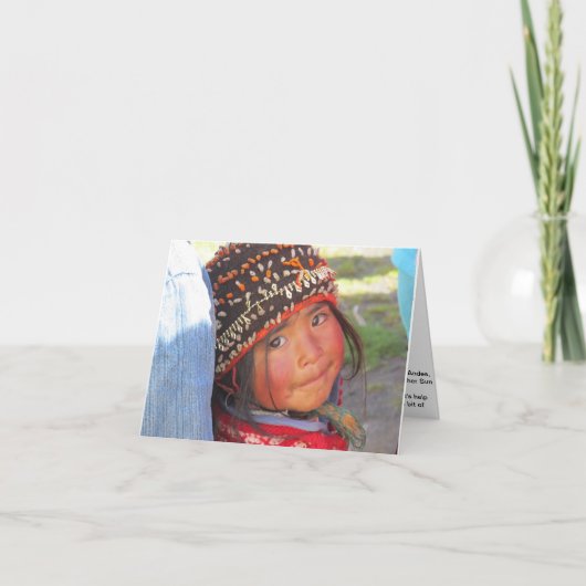 Het meisje van Quishuarani Kaart (Voorkant)