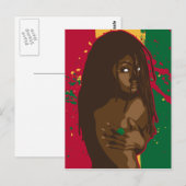 Het Meisje van Rasta Briefkaart (Voorkant / Achterkant)
