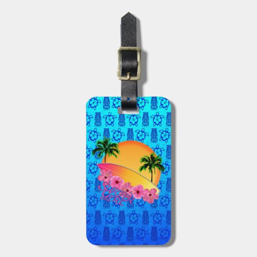 Het Meisje van Surfer Bagagelabel (Voorkant verticaal)