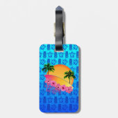 Het Meisje van Surfer Bagagelabel (Achterkant verticaal)