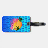 Het Meisje van Surfer Bagagelabel (Achterkant horizontaal)