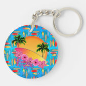 Het Meisje van Surfer Sleutelhanger (Achterkant)