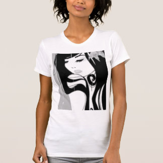 het meisje zwart en wit t-shirt