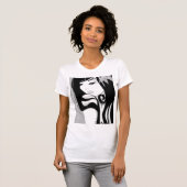 het meisje zwart en wit t-shirt (Voorkant volledig)