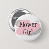 Het meisjesknoop van de bloem ronde button 5,7 cm (Voorkant /achterkant)