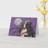 Het Melancholische Wenskaart van de nacht Kaart (Gele Bloem)