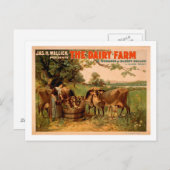 Het melkachtige Boerderij is een Romance van een s Briefkaart (Voorkant / Achterkant)