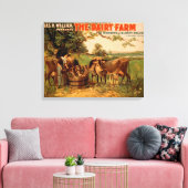 Het melkachtige Boerderij is een Romance van een s Canvas Afdruk (Insitu (Woonkamer))