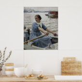 Het melkmeisje, 1889 door Albert Edelfelt Poster (Keuken)