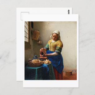 Het melkmeisje   Johannes Vermeer   Briefkaart