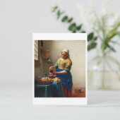 Het melkmeisje | Johannes Vermeer | Briefkaart (Staand voorkant)