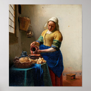 Het melkmeisje   Johannes Vermeer   Poster