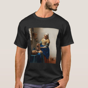 Het melkmeisje schilderij van Johannes Vermeer T-shirt