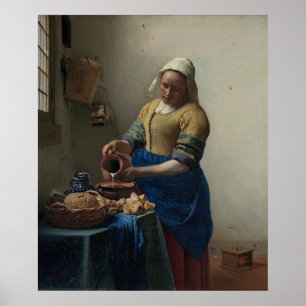 Het melkmeisje - Vermeer (1658-1659) Poster