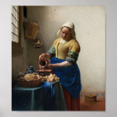 Het Melkvoorbije, Johannes Vermeer Poster (Voorkant)