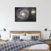 Het melkwegstelsel (M51) en het metro Canvas Afdruk (Insitu (Slaapkamer))