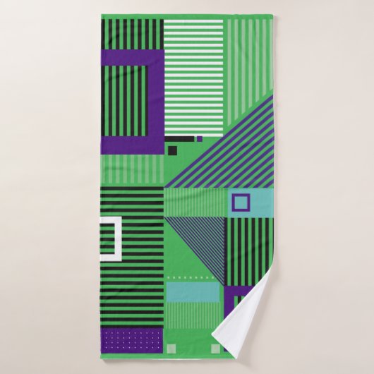 Het memphis de stijlpatroon van de mode van de he badhanddoek (Badhanddoek)